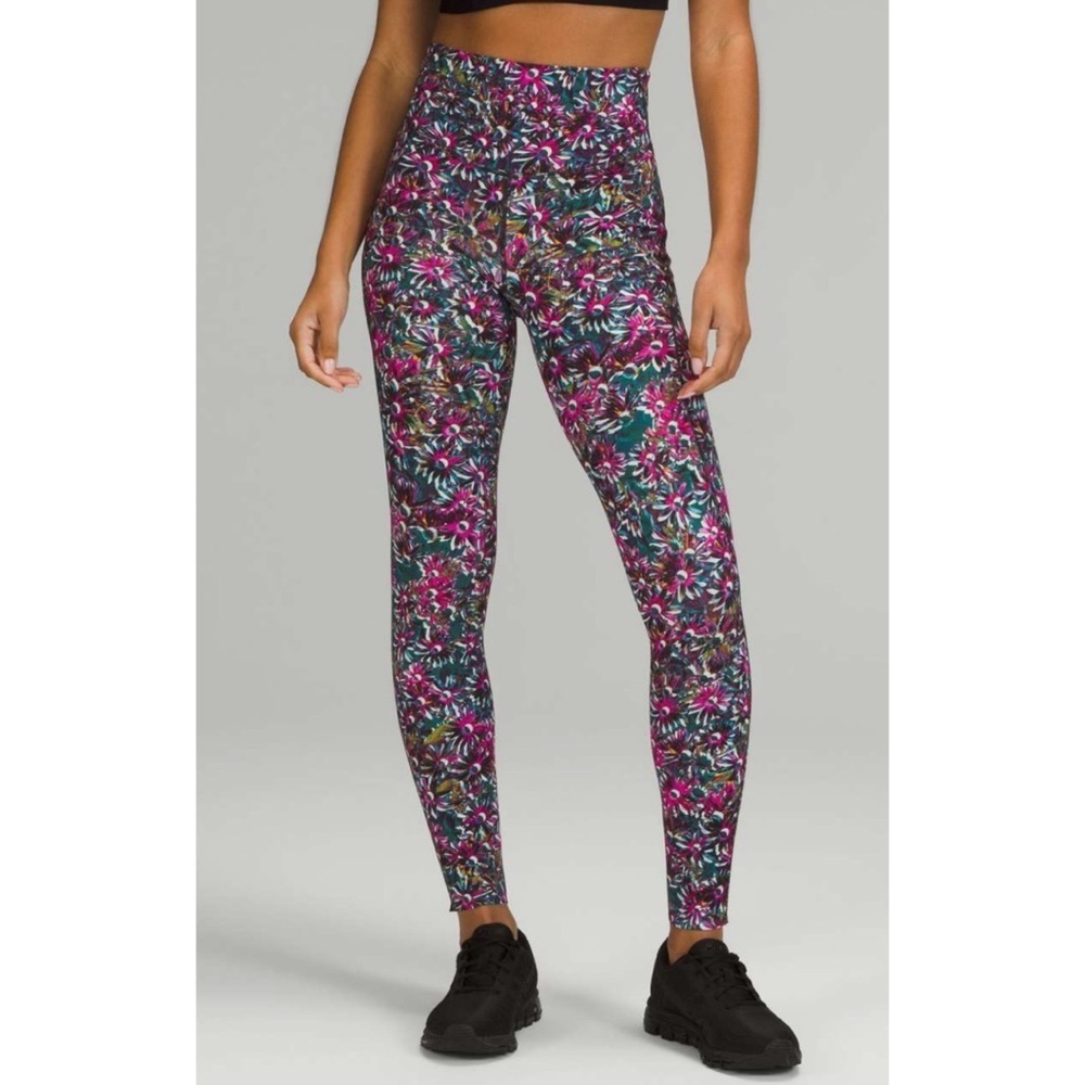 LULULEMON Floral Electric Multi Base Pace High Rise Tight